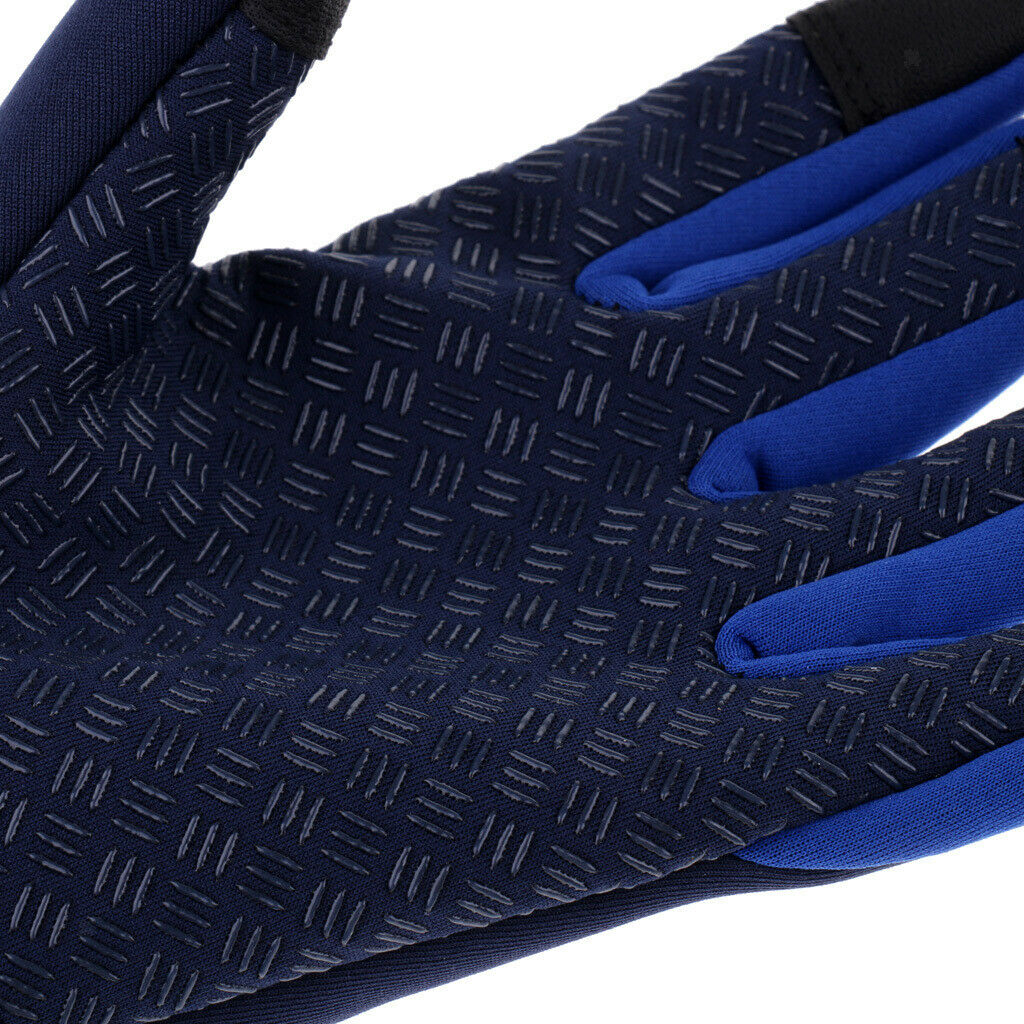 Men Women Winter Warm Gloves Motorcycle Touch Screen Gloves S  Blue