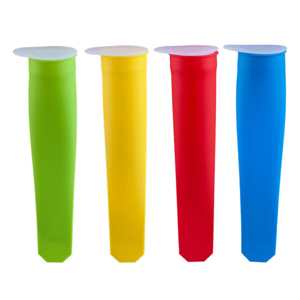 4 Packs Push-Up Frozen Stick Mould Lollies Maker Molds Container Holder