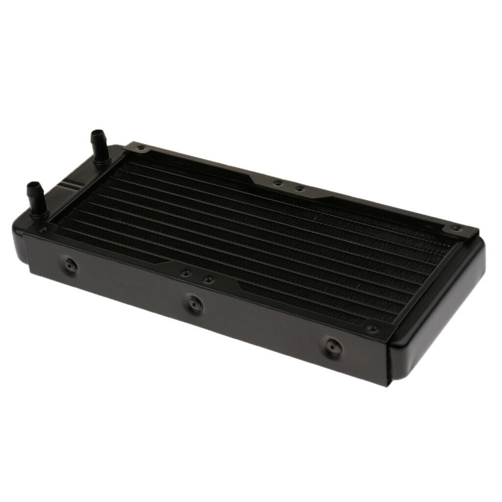 1x Aluminum Water Heat Exchanger 10Pipe For CPU 240mm Straight Mouth