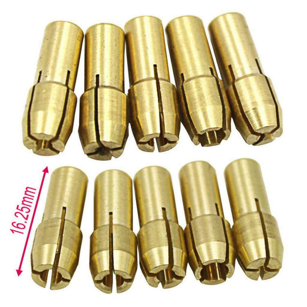 Set of 10Pc 0.5-3.2mm 4.8mm Electrc Metal Drill Bit Collet Micro Twist Chuck