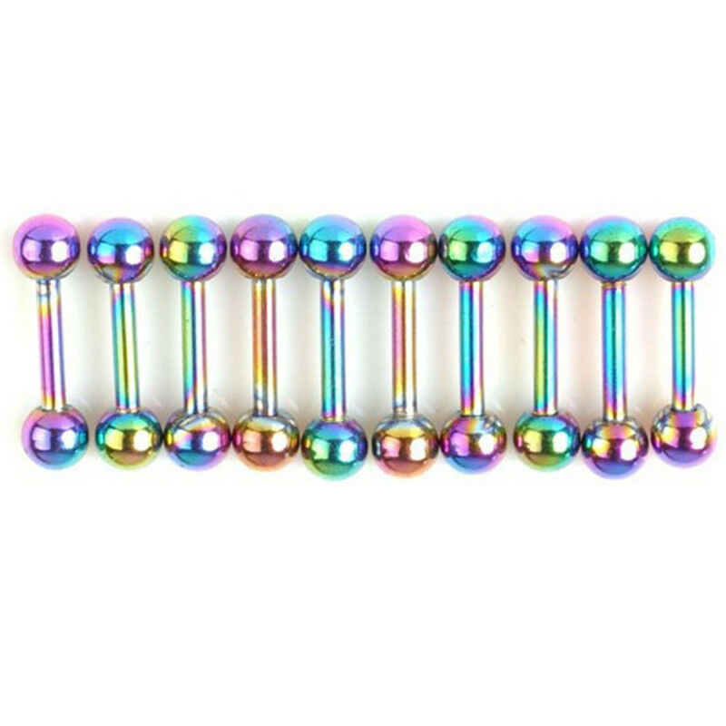 9PCS/Set Horseshoe Ring Body Piercing Eyebrow Jewelry Belly Tongue Bar Ri.l8