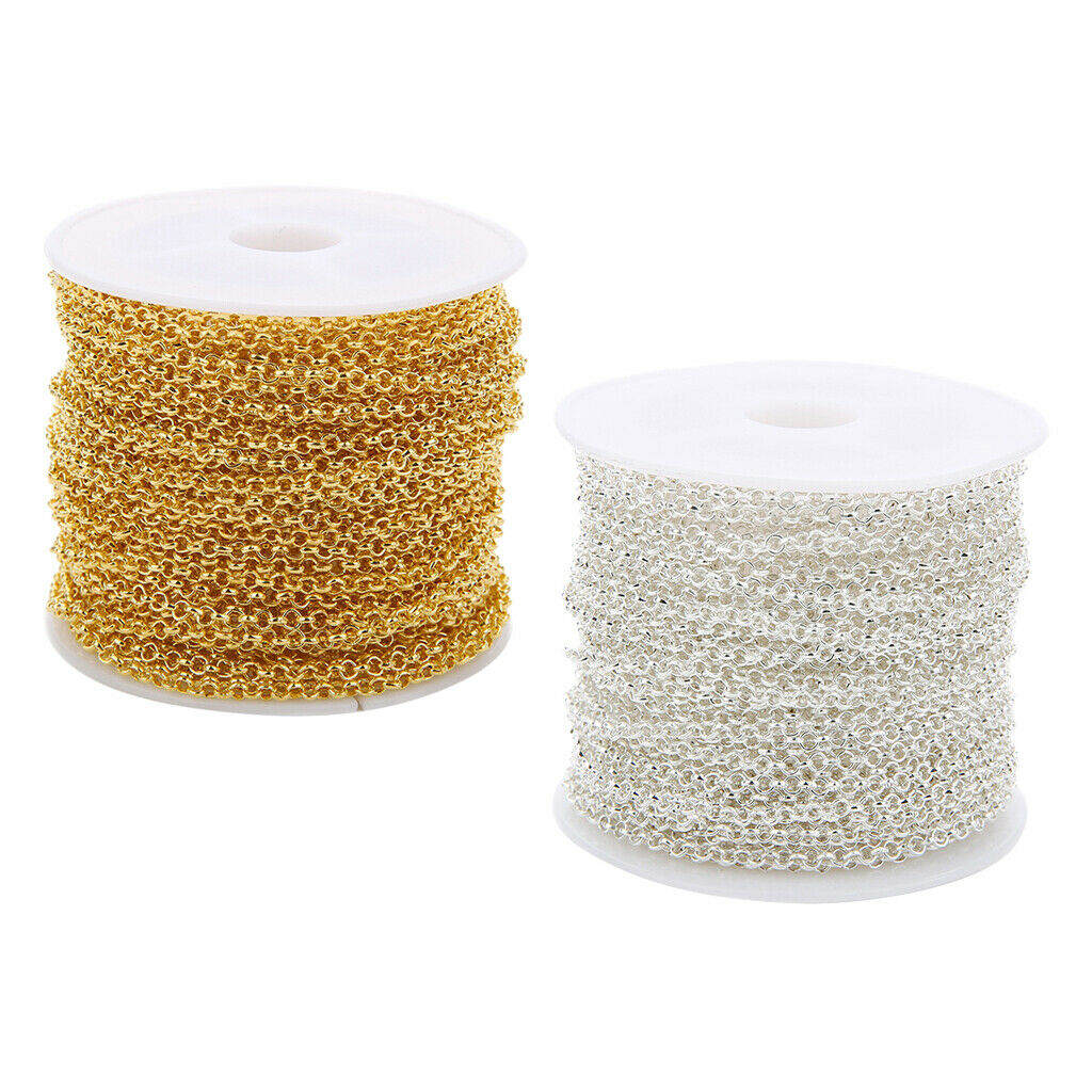 20 Yards Bead Chains Ball Chain Tail Extender Chain for DIY Jewelry Making 2mm