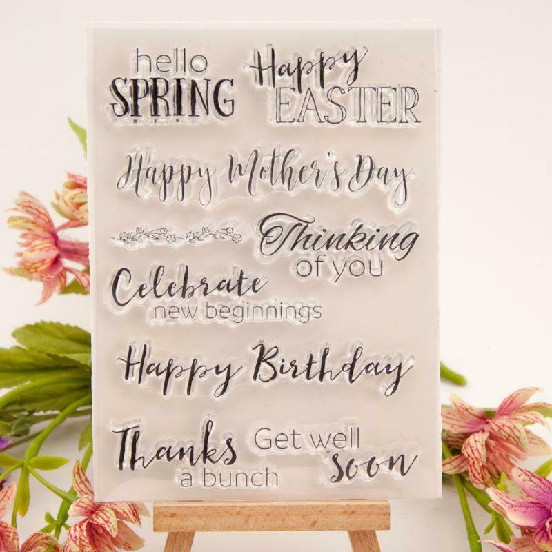 Happy Birthday Easter Silicone Clear Stamp DIY Scrapbooking Album Paper Card