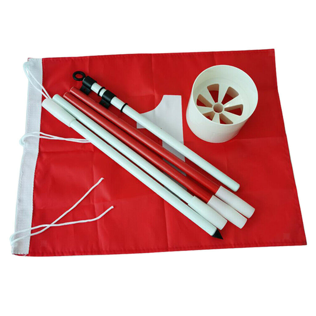 Golf Flag Stick Garden Cup Flagstick Course Range Golfing Mark Flags Set