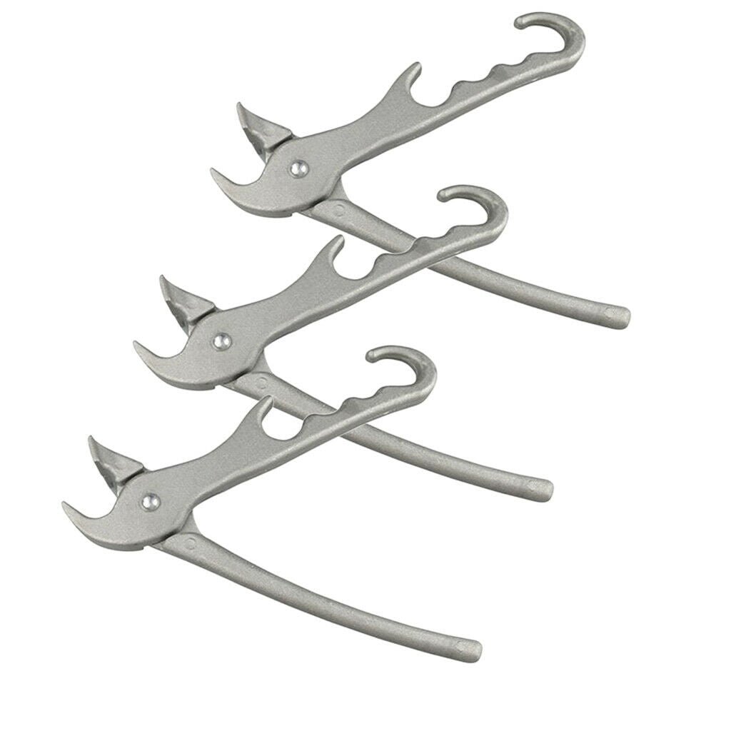 3 Pieces Aluminum Anti-hot Pizza Pan Gripper Clip Baking Tray Clamp 20cm