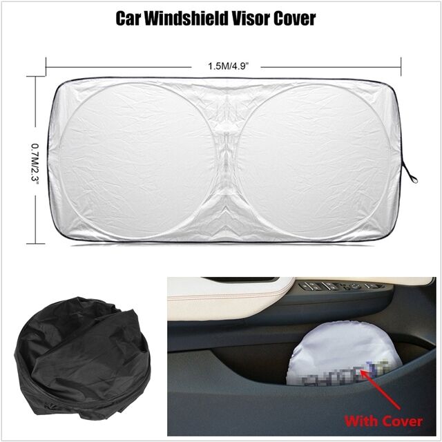 Foldable Universal Car Front Windshield Sunshade Visor Cover Anti-UV 150*70cm