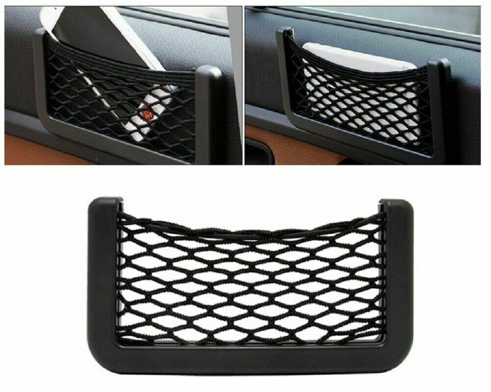 2Pcs Car SUCV Storage Net Universal Resilient Seat Bag Holder Pocket Organizer