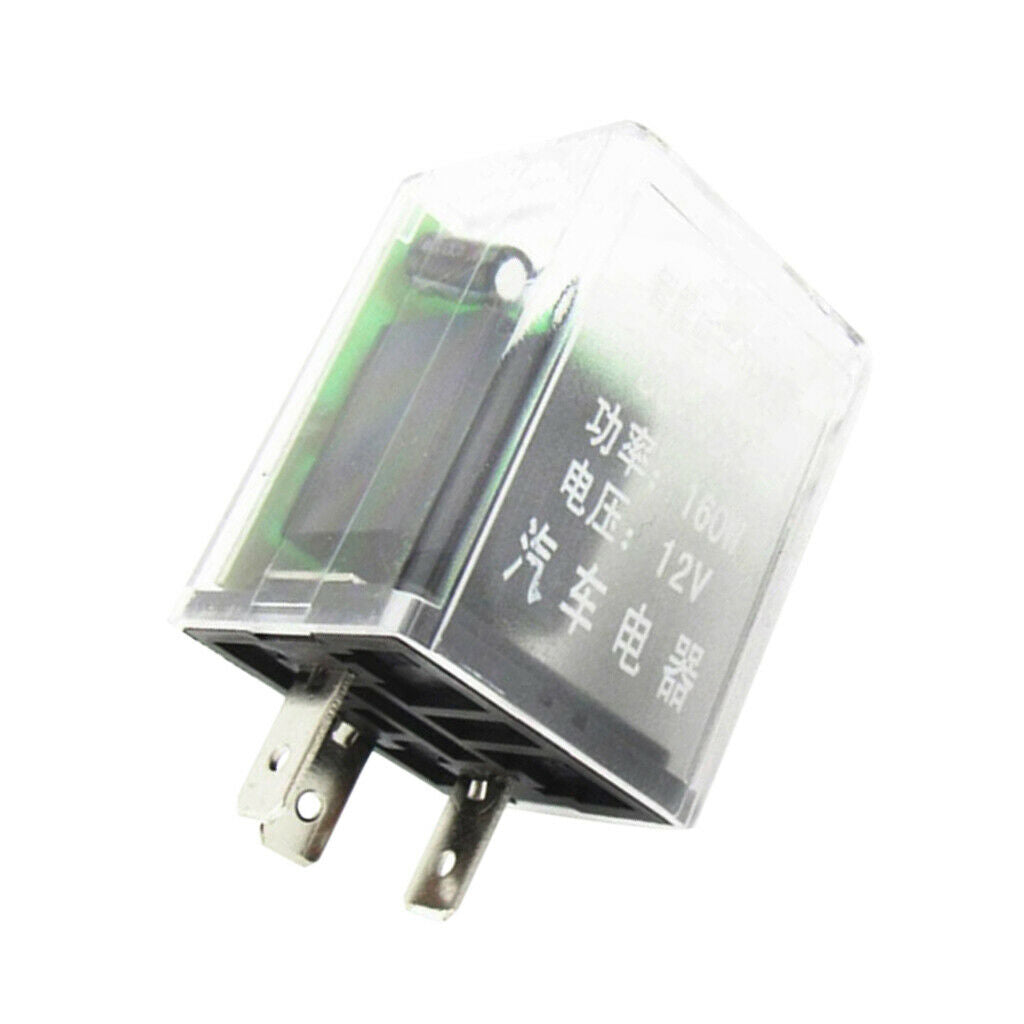 2pcs Electronic Flashing Relay 3Pin 12V 160W LED Contactors