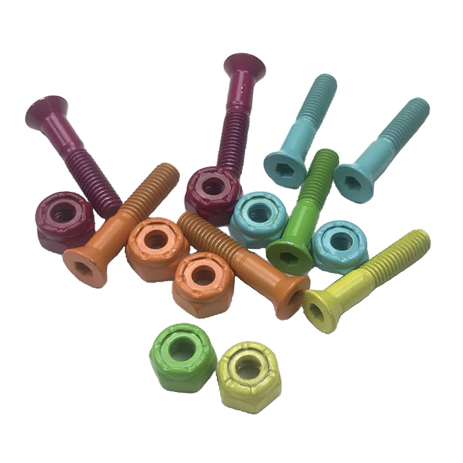 1Set Carboon Steel Replacement Longboard Skateboard Hardware Screws 1 Inches