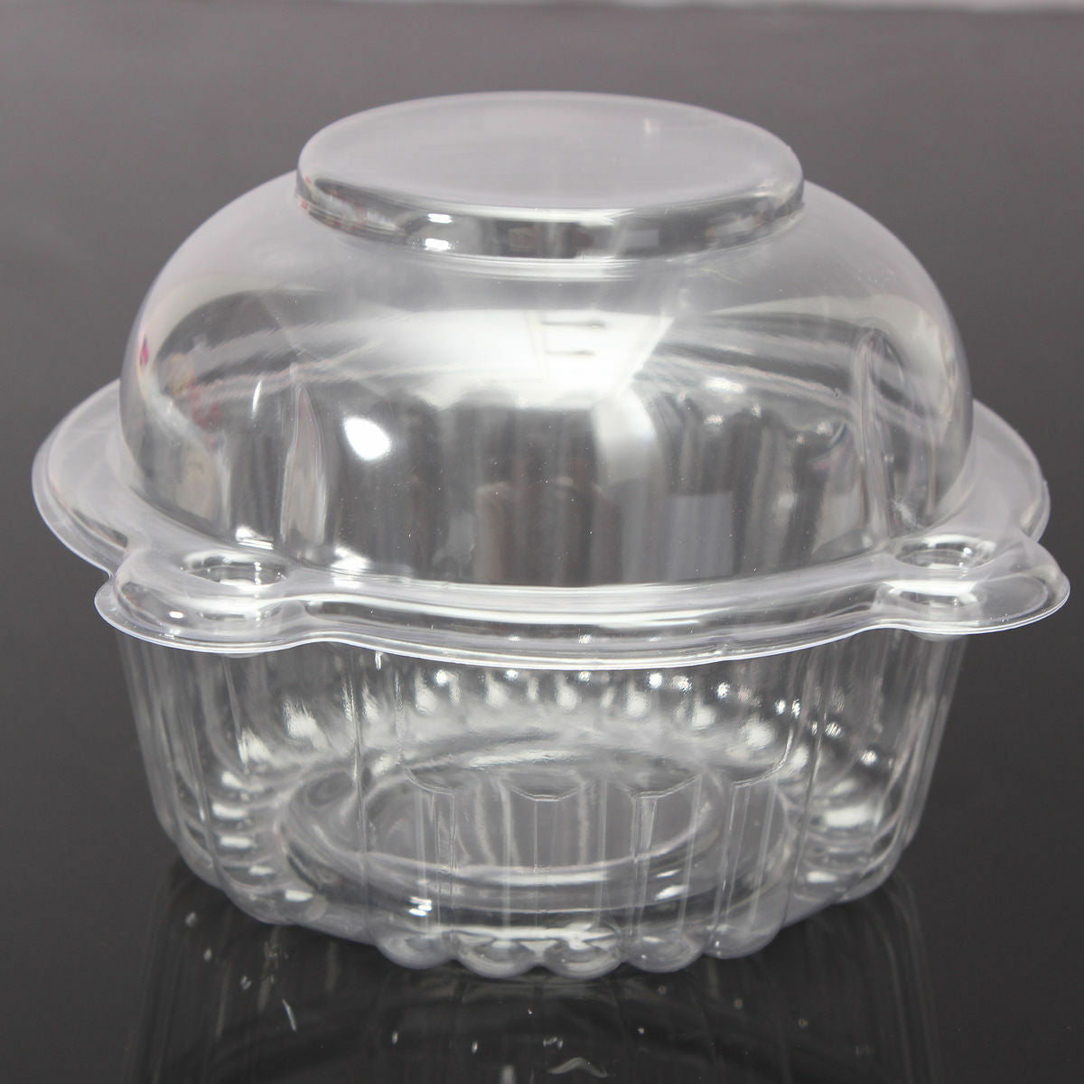 100PCS Clear Disposable  Plastic Dome Box with Lid For Muffins Salad Cakes
