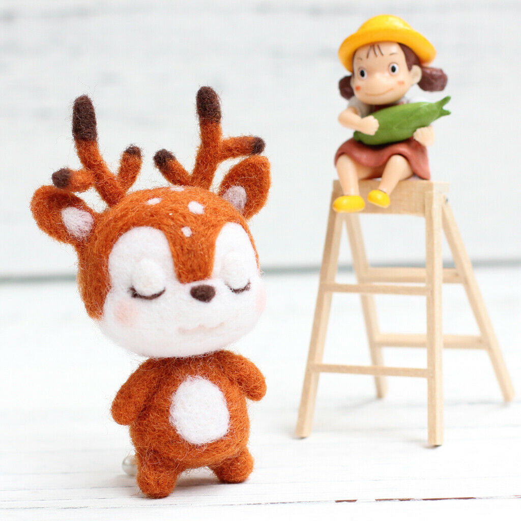 2 Sets Of Wool Felting Animals Kit DIY Handmade Non Finished Handcraft