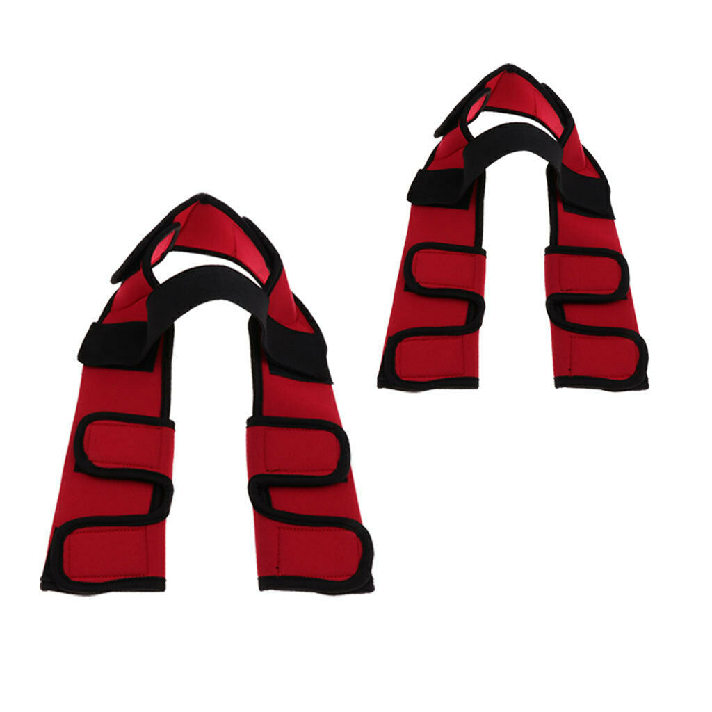 Red M and L 2x Dog Leg Wrap Protects Brace for Injury Sprain Protection