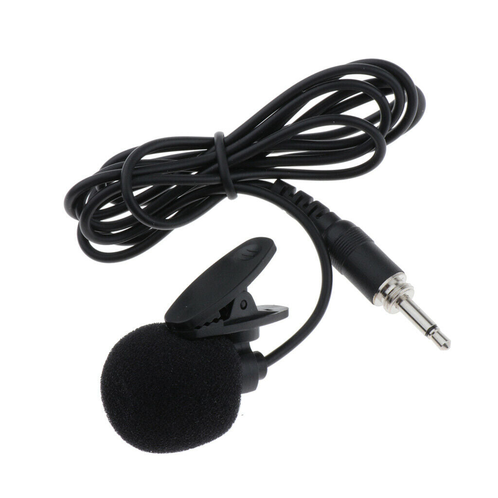 Professional 1/8" (3.5mm) Lavalier Microphone Lapel Tie Clip for DV BodyPack