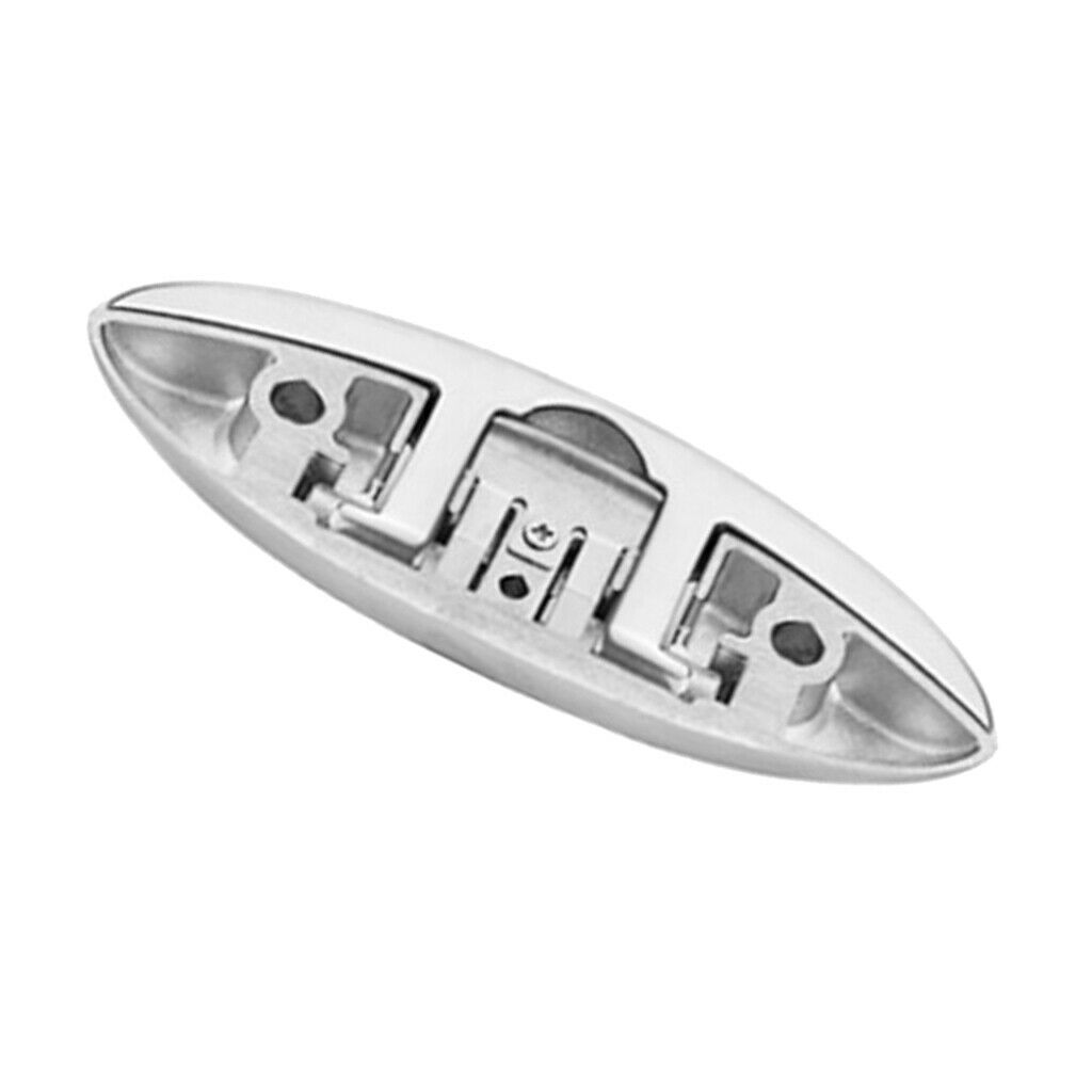 316 Stainless Steel Marine Boat Dock Safety Fold Down Cleat Kayak Canoe 8"