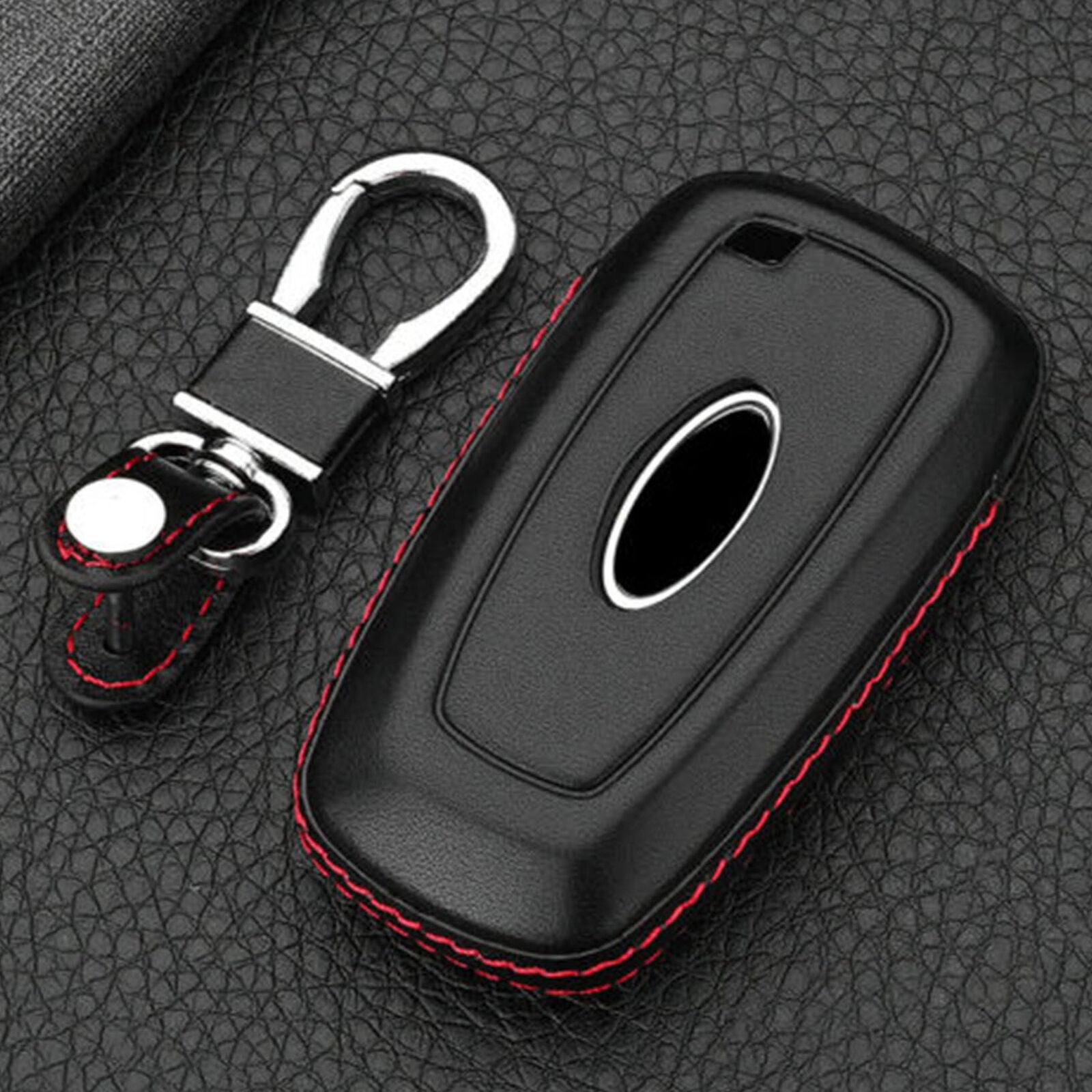 Premium Leather Car Key Fob Cover Case Bag For Ford Fusion EDGE Explorer F-150