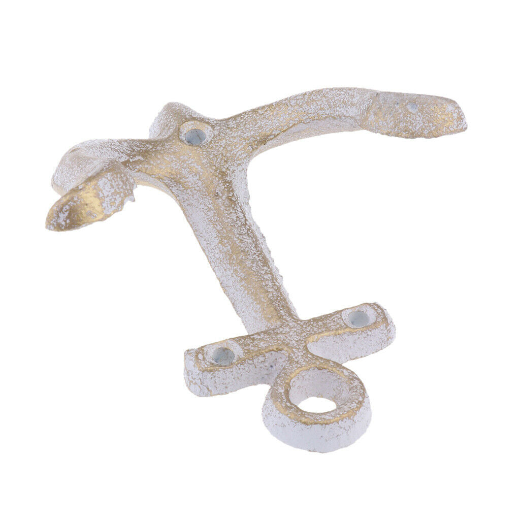 Set 2PCS Retro Strong Anchor Coat Hook Bedroom Bathroom Storage Metal Hooks