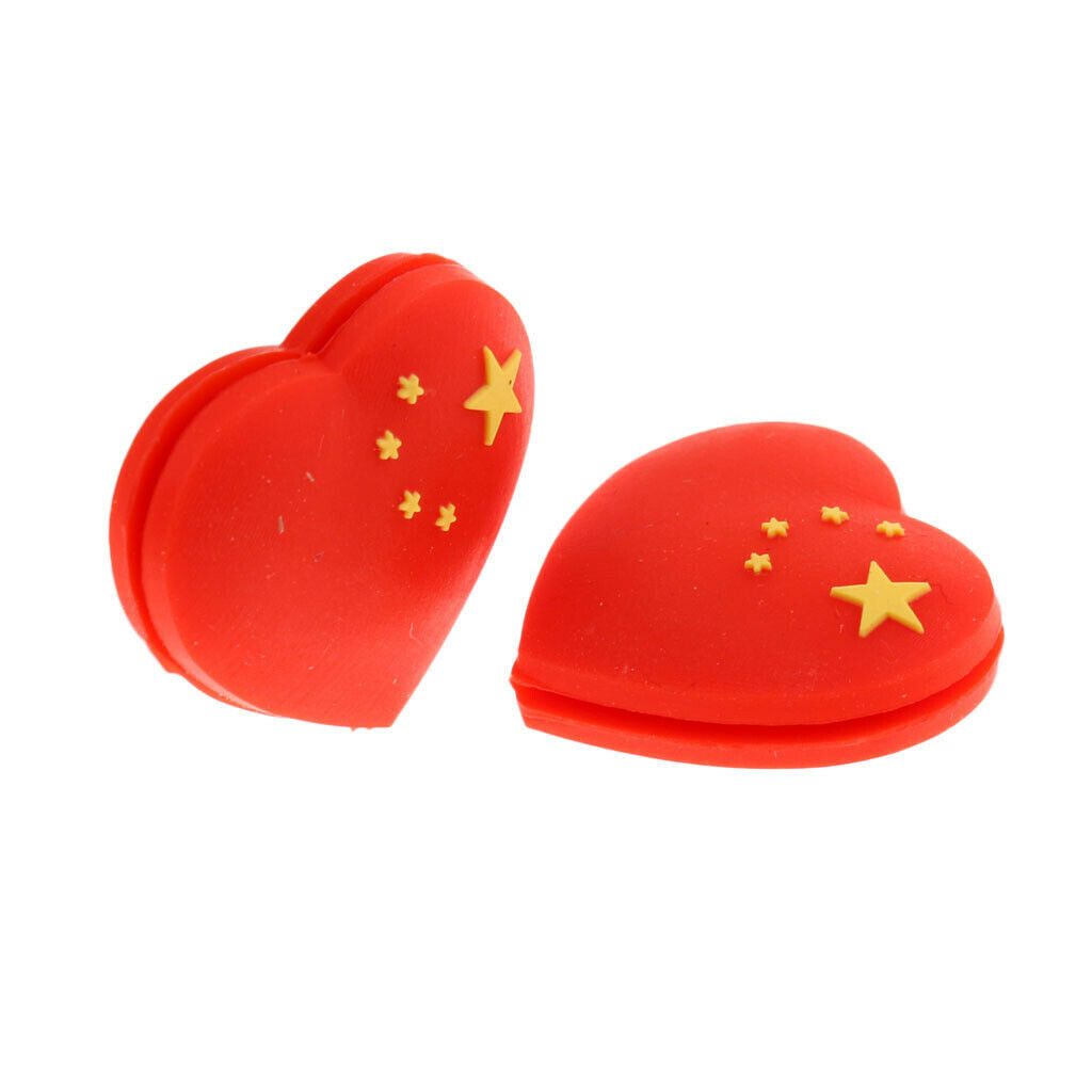 2 Pieces Shockproof Tennis Squash Racket Vibration Dampeners - Red Heart