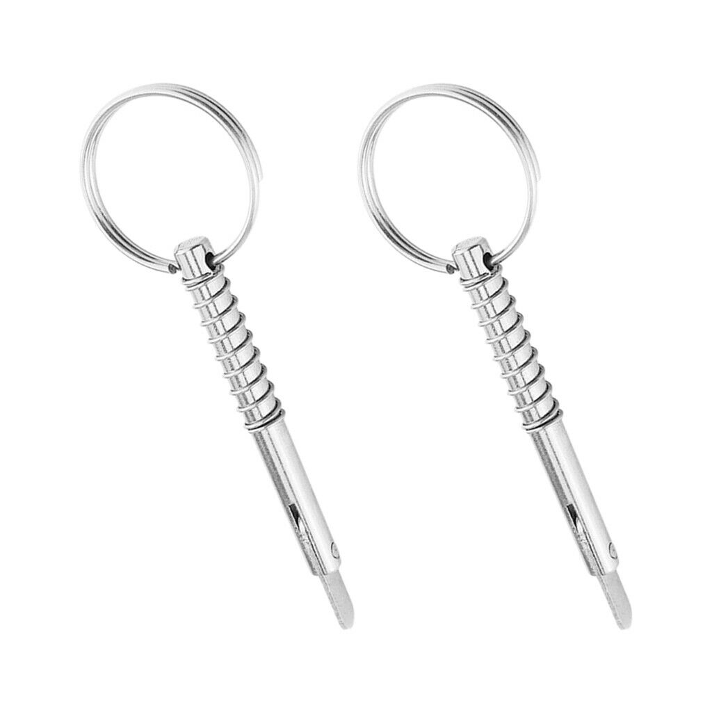 2xQuick Release Pin for Boat Bimini Top Deck Hinge Marine S Steel 316 5X51mm
