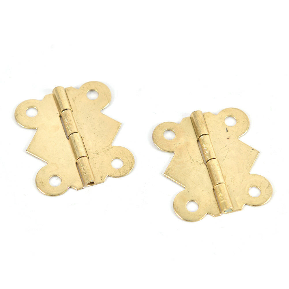 10XBrass Color Mini Butterfly Hinges to Cabinet Drawer Jewelry Box DIY Repair BD