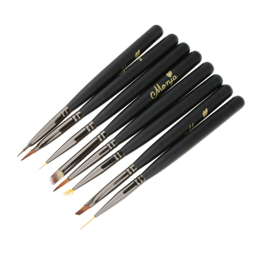Nail Art Polish Painting Drawing Liner Tips Tools UV Gel Nail Brush Case Set