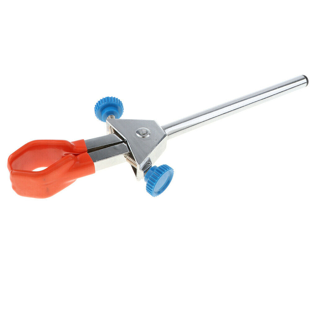 Clamp Double Adjustment Two Fingers Coated Fibers Non- Rubber Lab Supplies