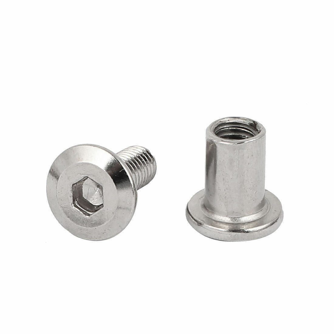 Metal Hex Socket Countersunk Screw Bolts Barrel Nuts Fasteners 6mmx10mm 10pcs