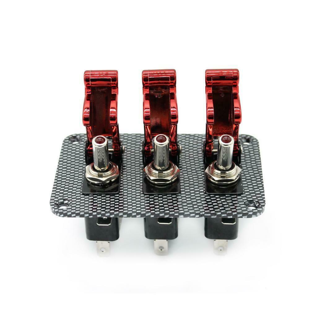 3 Buttons 20A Flip Up Ignition Lock Switch Toggle Switch Switch Panel