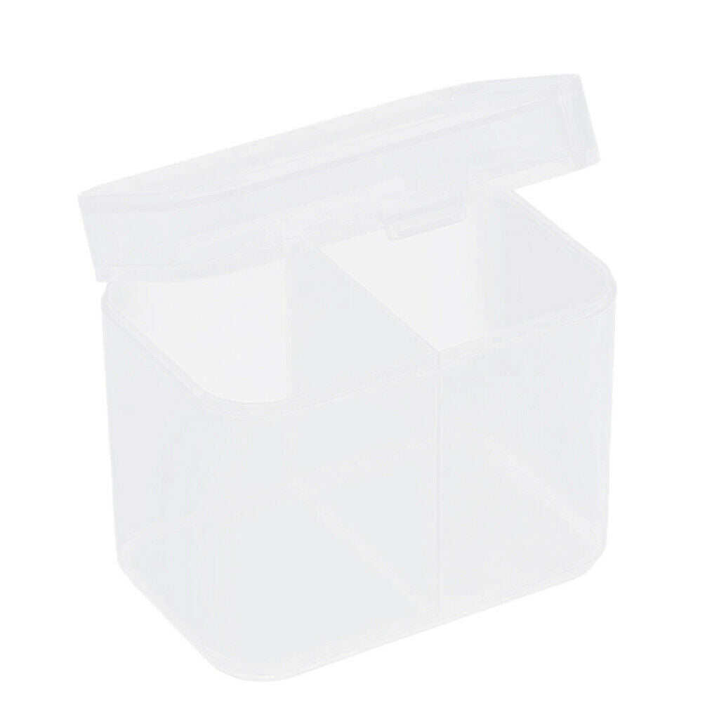 Plastic Makeup Cotton Swabs Box Toothpick Crafts Container with Lid Clear