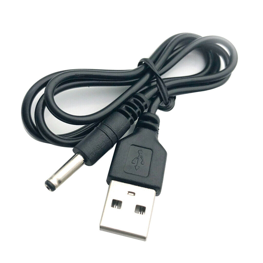 USB2.0 To DC3.5mm Charging Cable 5V Power Cable DC Charging Cable 50cm-black