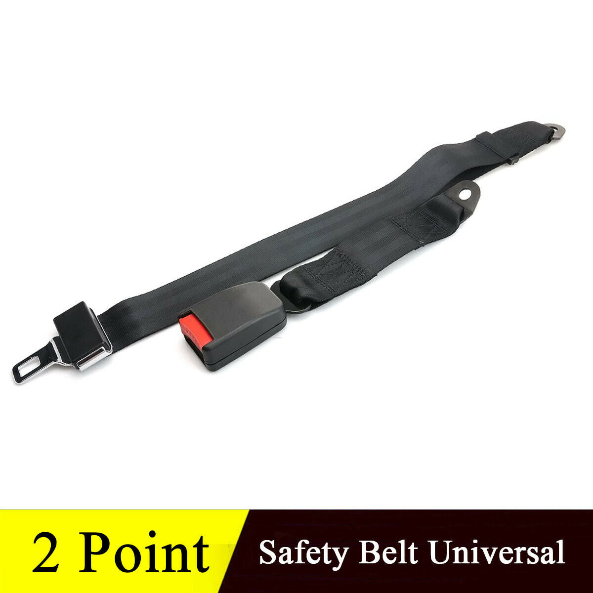 1PC Car Seat Belt Lap 2 Point Safety Adjustable Retractable Universal Polyester