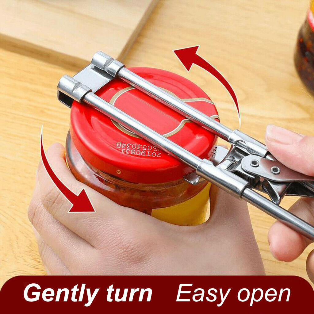 Manual Can Opener Adjustable Stainless Steel Bottle Jar Opener for Home Bar