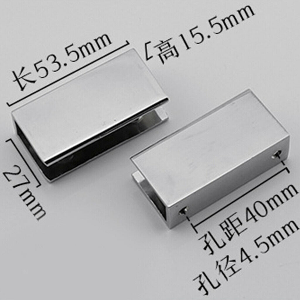 2 pack Zinc Alloy Fixed Glass Clamp Adjustable Glass Brackets C-8-10mm