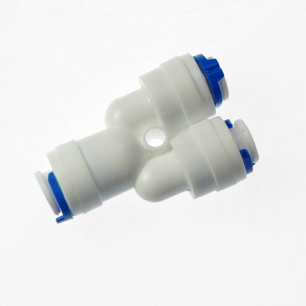 3PCS Equal Type Y 1/4” OD Tube Connector Quick Connect Aquarium RO Water