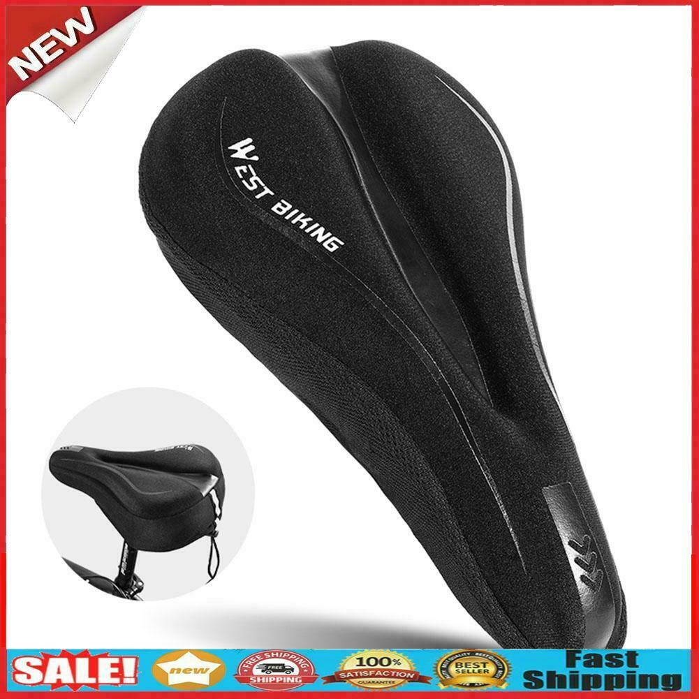 Bike Bicycle Saddle Cover Reflective Strip MTB Cycling Seat Cushion Pad  @