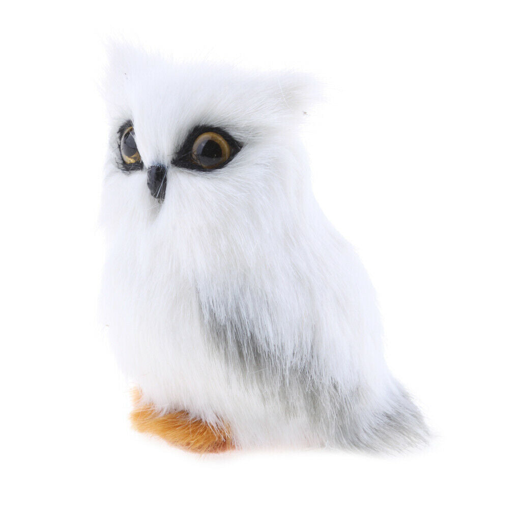 White Artificial Owl Simulation Bird DIY Craft Party Wedding Embellishing