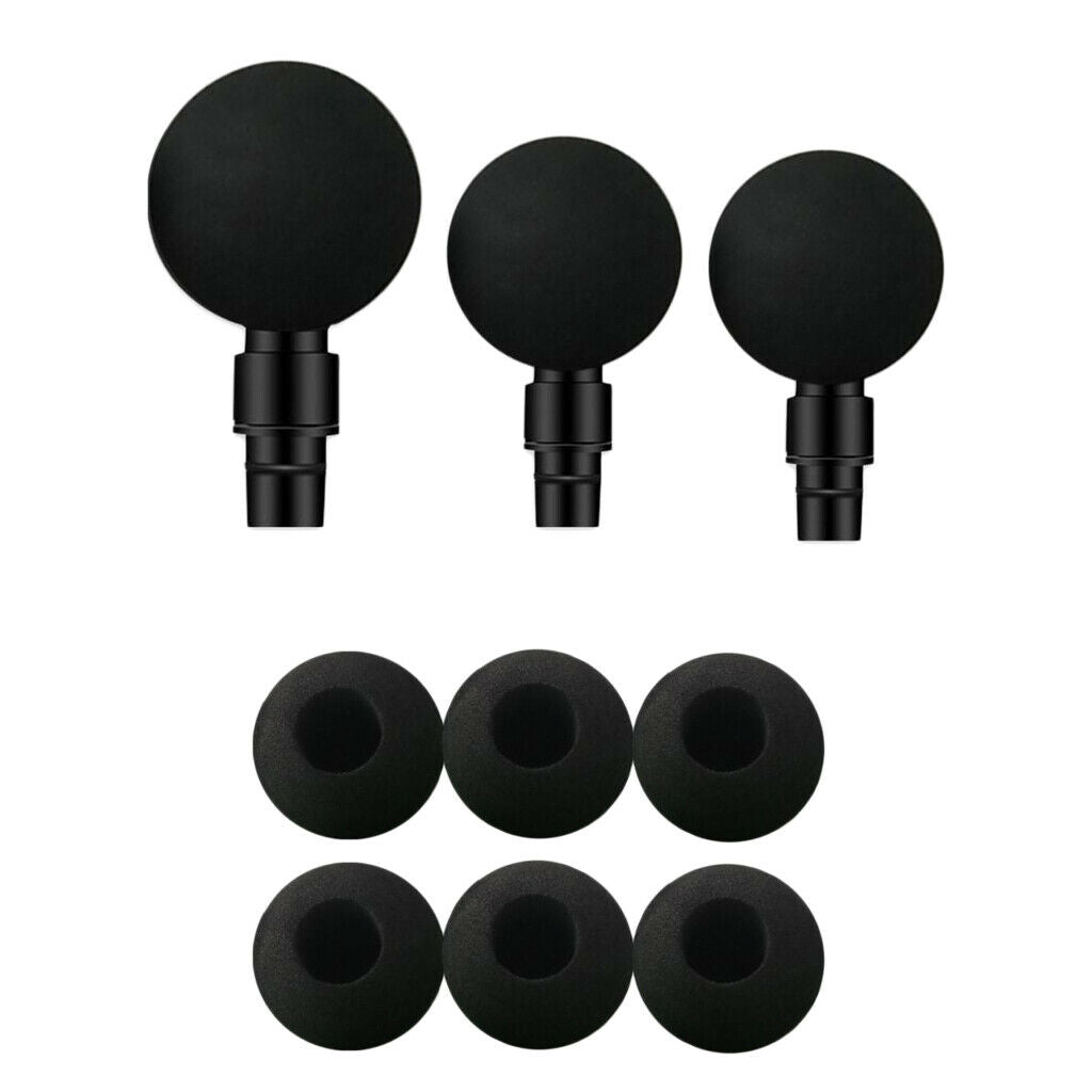 6Pcs EVA Electric Muscle Massager Head Massage Gun Ball Head Accessaries