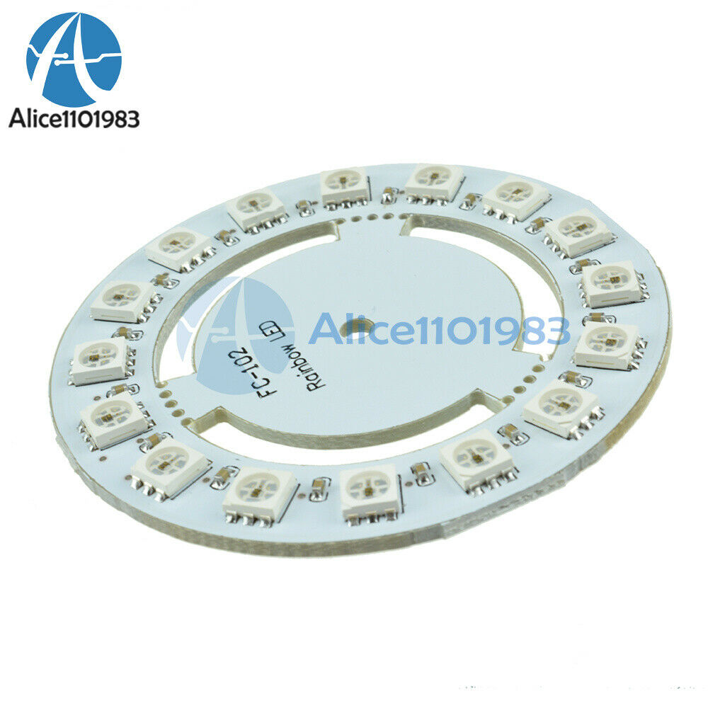 WS2812 WS2811 5050 RGB LED Lamp Panel Round 16-Bit 60mm 5V Rainbow Precise