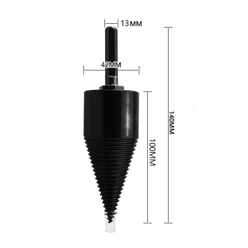 42MM Plus Hex Shank Drill Bit Firewood Chop Wood Screw Splitting Reamer Punch