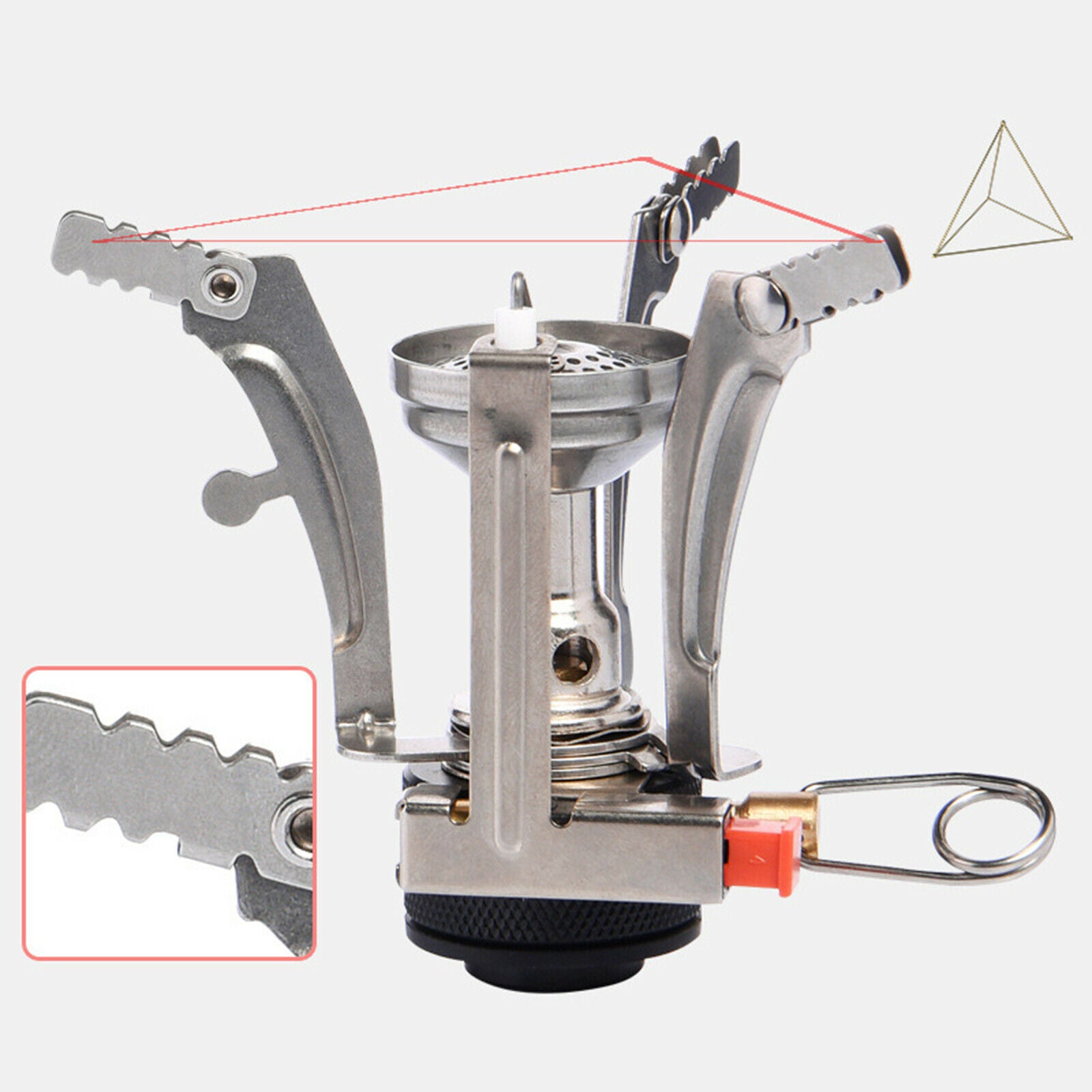 3000W Ultralight Backpacking Gas Propane Mini Outdoor Camp Hiking Gas Stove