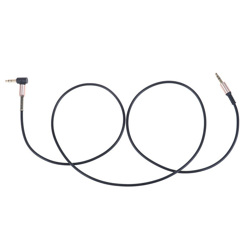 3.5mm Male to male aux cable cord L right angle car audio headphone jack 1M