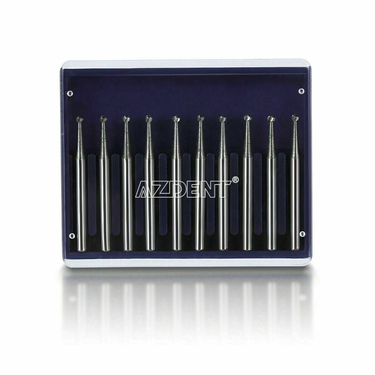 10 Packs Dental Tungsten Carbide Bur Round type for High Speed Handpiece