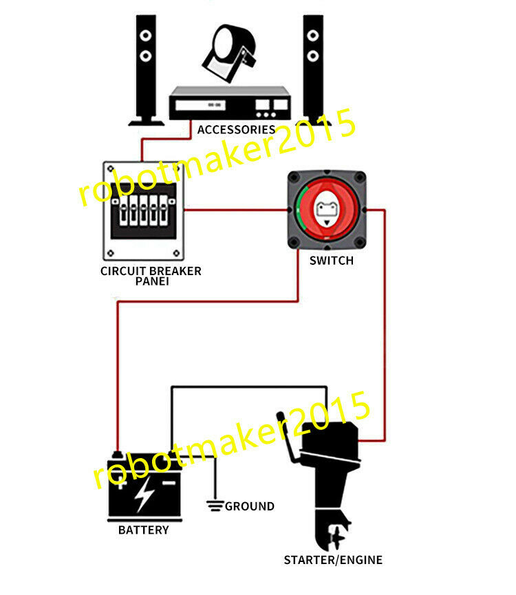 Auto Battery Disconnect Switch 12V 300A/1000A Power On Off for Car Boat 2 Screws