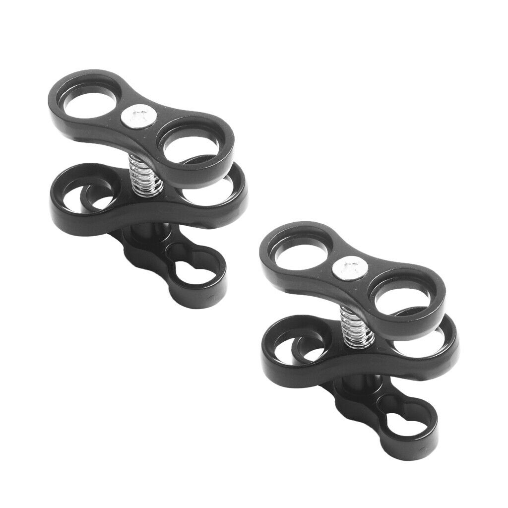 2Pcs Alloy High Strength Underwater Scuba Butterfly Clips Lights Clamps
