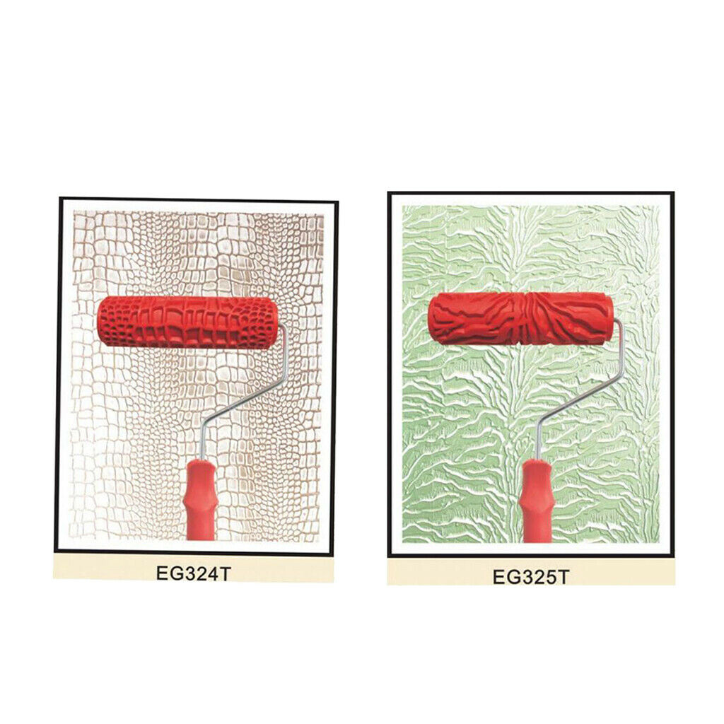 Set 2 Pcs 7 '' Embossed Pattern Painting Roller Brush Tool Wall DIY Decor 3 #
