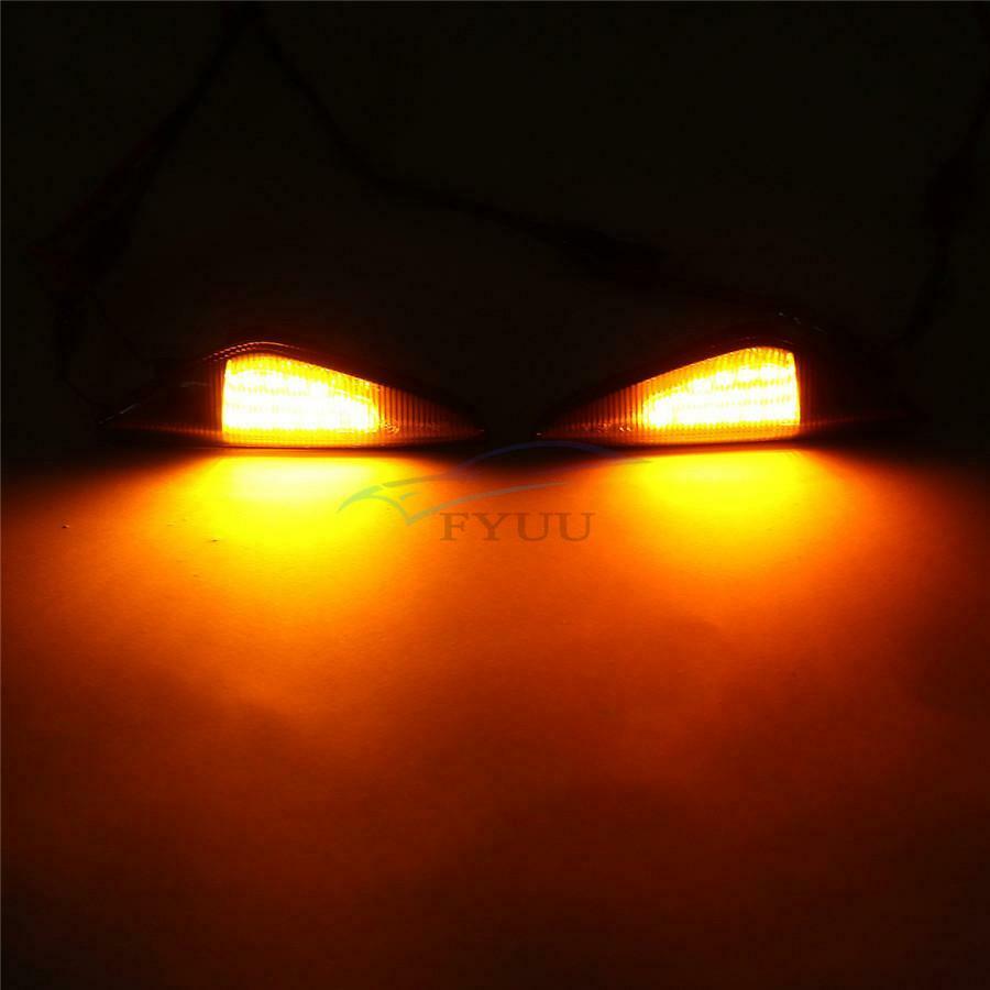 2PCS LED Amber Smoked Side Sign Light For BMW X5 X6 X3 E70 E71 E72 F25 2007-2013