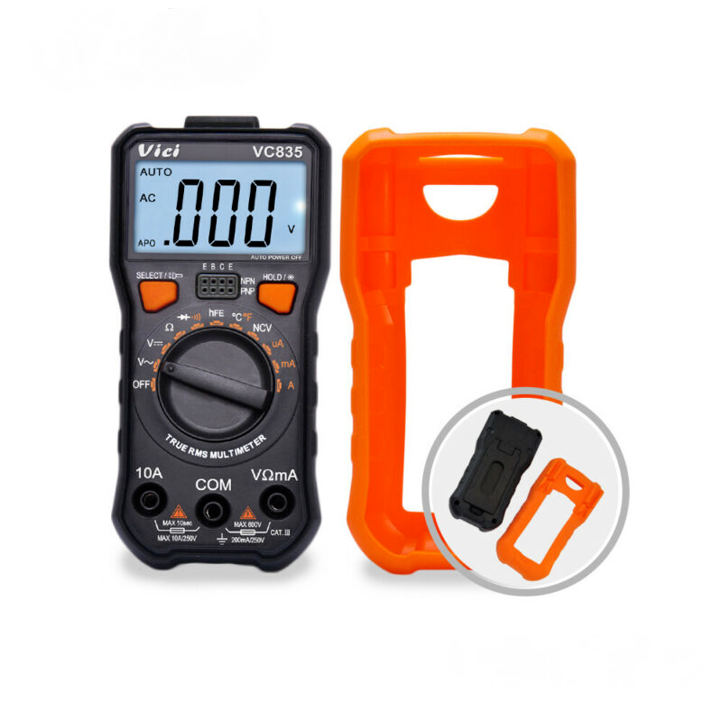 VC835 Digital Multimeter AC DC True DMM RMS 2000 Resistance NCV Diode Backlight
