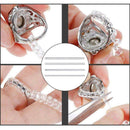 12 Pcs Silicone Invisible Clear Ring Size Adjuster Resizer Loose Rings Reducer