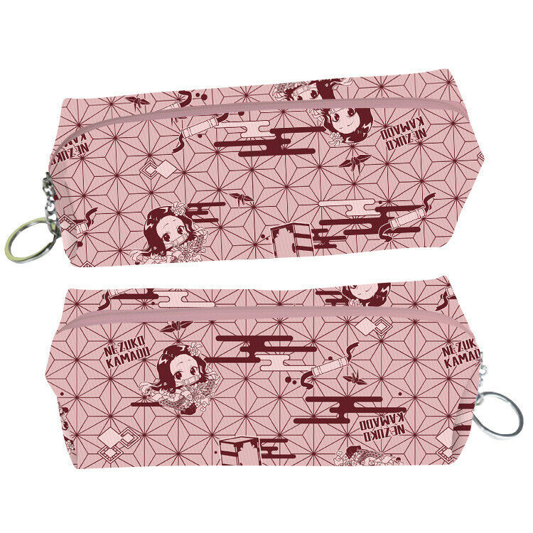 Demon Slayer Kimetsu no Yaiba Kamado Nezuko PU Leather Pencil Pen Case Bag B