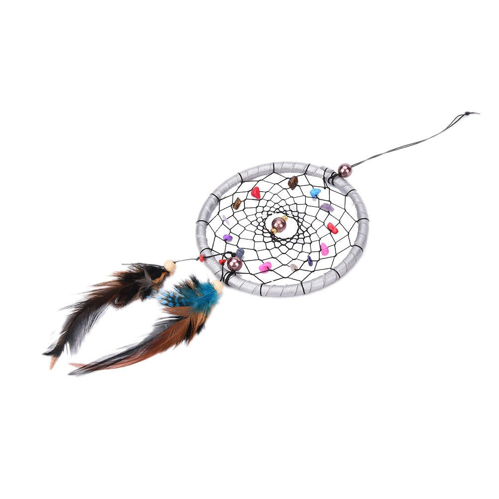 Small Feather Handmade Dream Catcher Car Wall Door Hanging Decoration Ornamen SJ
