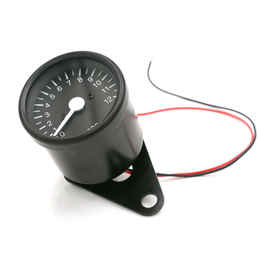 12000RPM Universal LED Motorcycle Tachometer Speedometer RPM Gauge with Bracket